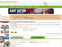 Tablet Screenshot of grocerysavings.ca